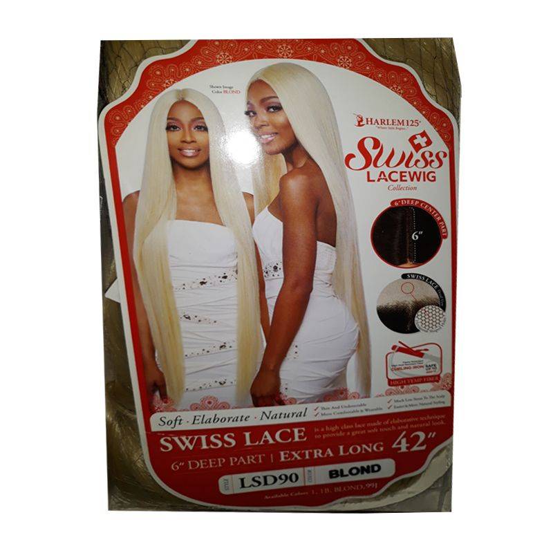 Swiss Lace Wig 6 Deep Part Extra Long Blonde