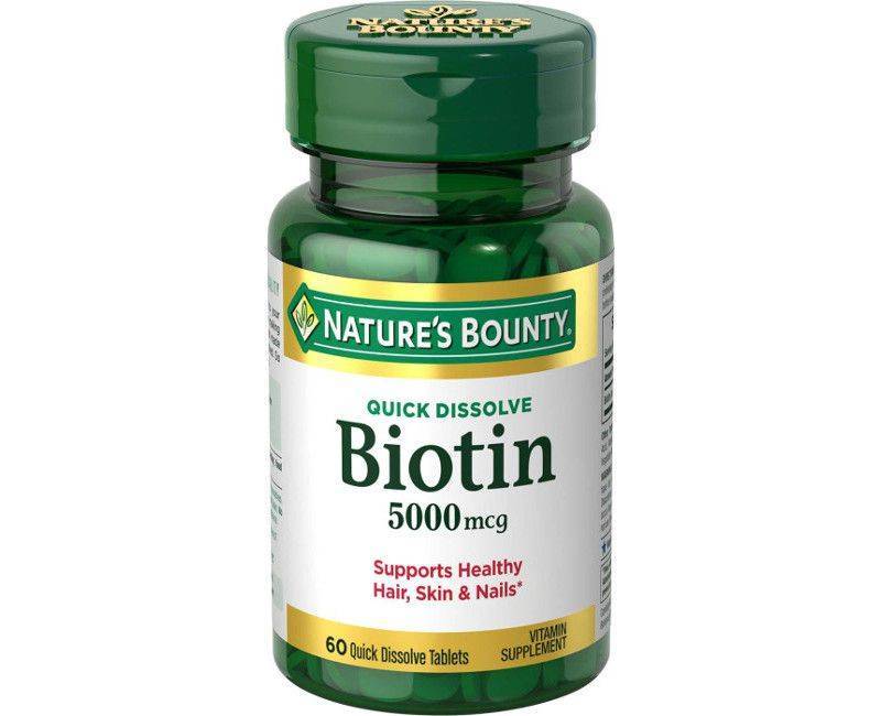 Nature S Bounty Quick Dissolve Biotin 5000mcg Healthy Hair Skin