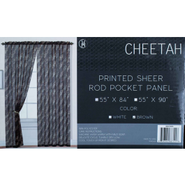 Cheetahanimal Print Sheer Curtain