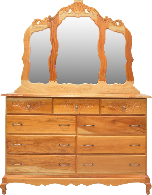 Natural Cedar 9 Drawer Dresser