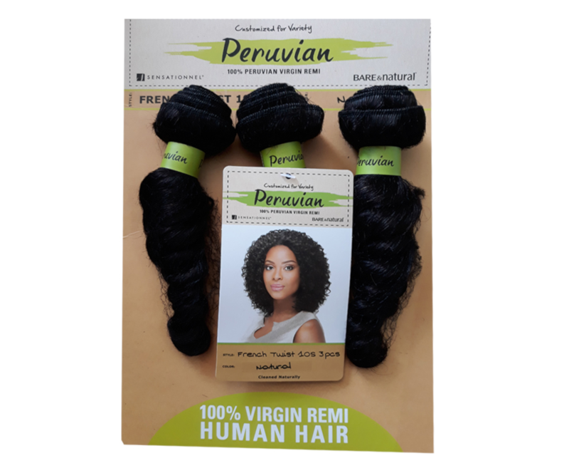 Sensationnel 3pc 100 Peruvian Virgin Remi 10 French Twist Curl Tt30