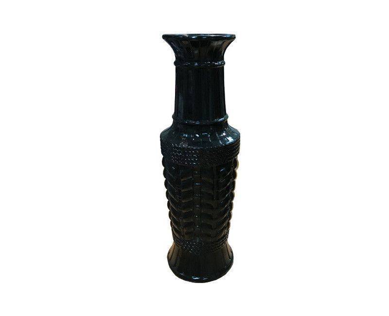 Blue Multiple Textures Decorative Floor Vase