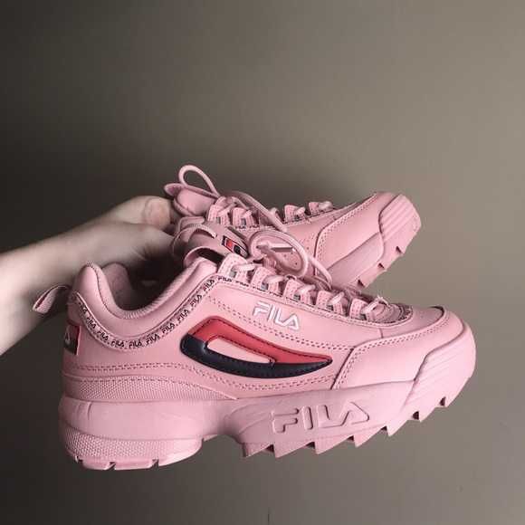 hot pink fila sneakers