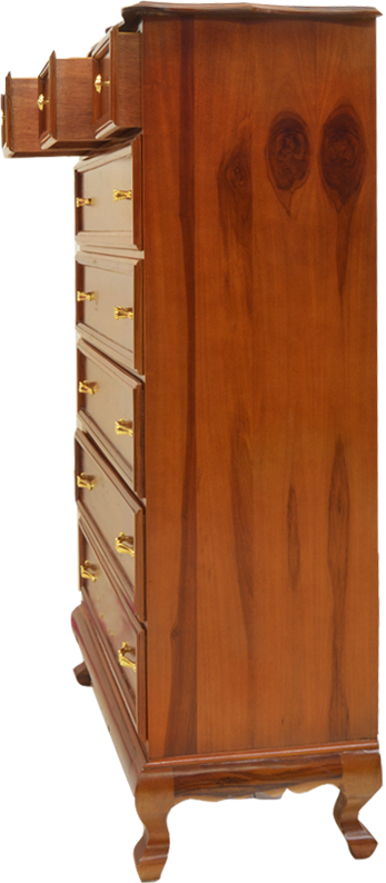 8 Drawer Spanish Elm Chest Dark Stained