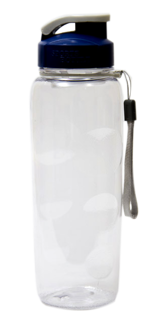 clear flip top water bottle