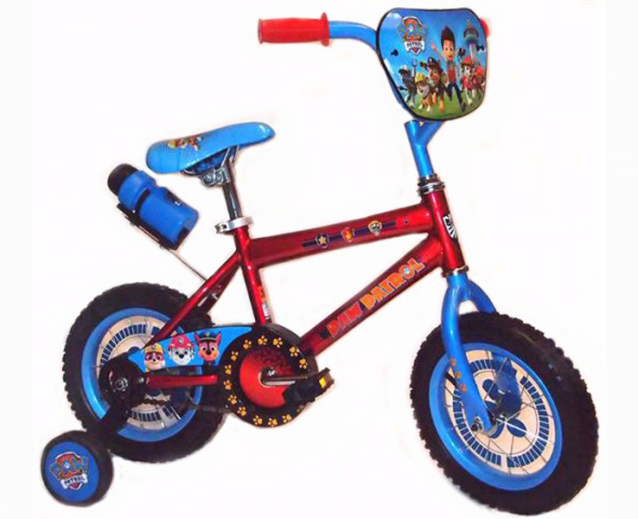 paw patrol bike with training wheels